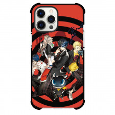 Persona 5 Case For iPhone Samsung Galaxy Pixel OnePlus Vivo Xiaomi Asus Sony Motorola Nokia - Characters Holding Masks Bulls Eye Background