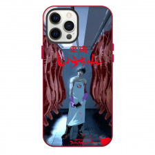 Phantom Busters Mogari Shishikuno Phone Case For iPhone Samsung Galaxy Pixel OnePlus Vivo Xiaomi Asus Sony Motorola Nokia - Mogari Shishikuno Holding A Knife And Standing In Butchery Anime Art