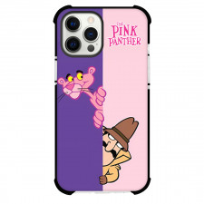 The Pink Panther Phone Case For iPhone And Samsung Galaxy - The Pink Panther And Inspector On Purple Pink Background