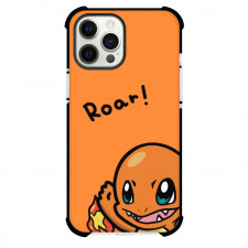 Pokemon Charmander Phone Case For iPhone Samsung Galaxy Pixel OnePlus Vivo Xiaomi Asus Sony Motorola Nokia - Charmander Roar Orange Background
