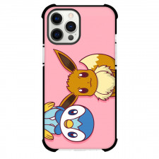 Pokemon Phone Case For iPhone Samsung Galaxy Pixel OnePlus Vivo Xiaomi Asus Sony Motorola Nokia - Eevee And Pilpup Pink Bavkground