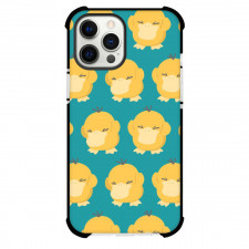 Pokemon Psyduck Phone Case For iPhone Samsung Galaxy Pixel OnePlus Vivo Xiaomi Asus Sony Motorola Nokia - Psyduck Pattern Teal Background