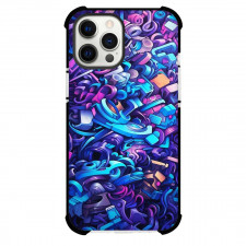 Pop Art Pattern Case For iPhone Samsung Galaxy Pixel OnePlus Vivo Xiaomi Asus Sony Motorola Nokia - Graffiti Art Blue and Purple Hue