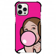 Pop Art Pattern Case For iPhone Samsung Galaxy Pixel OnePlus Vivo Xiaomi Asus Sony Motorola Nokia - Girl Popping Pink Bubble Gum