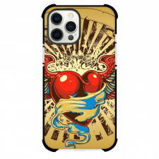 Pop Art Pattern Case For iPhone Samsung Galaxy Pixel OnePlus Vivo Xiaomi Asus Sony Motorola Nokia - Heart with Wings Yellow Background