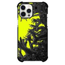 Pop Art Pattern Case For iPhone Samsung Galaxy Pixel OnePlus Vivo Xiaomi Asus Sony Motorola Nokia - Reaching Zombie Hands Neon Yellow Background
