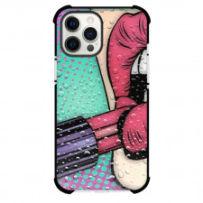 Pop Art Pattern Case For iPhone Samsung Galaxy Pixel OnePlus Vivo Xiaomi Asus Sony Motorola Nokia - Red Lipstick Rain Dots Background