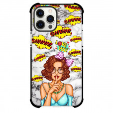 Pop Art Pattern Case For iPhone Samsung Galaxy Pixel OnePlus Vivo Xiaomi Asus Sony Motorola Nokia - Shhhh Love You Marble Background