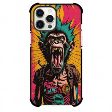 Pop Art Pattern Case For iPhone Samsung Galaxy Pixel OnePlus Vivo Xiaomi Asus Sony Motorola Nokia - Shouting Monkey Spiky Hair