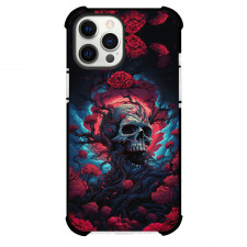 Pop Art Pattern Case For iPhone Samsung Galaxy Pixel OnePlus Vivo Xiaomi Asus Sony Motorola Nokia - Skull on Red Roses