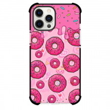 Pop Art Pattern Case For iPhone Samsung Galaxy Pixel OnePlus Vivo Xiaomi Asus Sony Motorola Nokia - Strawberry Donuts Pink Background