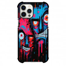 Pop Art Pattern Case For iPhone Samsung Galaxy Pixel OnePlus Vivo Xiaomi Asus Sony Motorola Nokia - Terminator in Blue and Pink