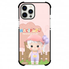 Pop Mart Hacipupu For iPhone Samsung Galaxy Pixel OnePlus Vivo Xiaomi Asus Sony Motorola Nokia - Hacipupu Portrait Pink Background