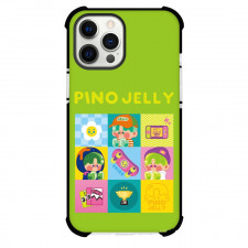 Pop Mart Pino Jelly For iPhone Samsung Galaxy Pixel OnePlus Vivo Xiaomi Asus Sony Motorola Nokia - Pino Jelly Collage Green Background