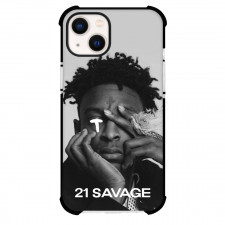 21 Savage Phone Case For iPhone Samsung Galaxy Pixel OnePlus Vivo Xiaomi Asus Sony Motorola Nokia - 21 Savage Covering Eyes Grayscale Poster
