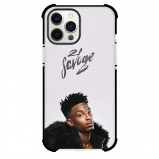21 Savage Phone Case For iPhone Samsung Galaxy Pixel OnePlus Vivo Xiaomi Asus Sony Motorola Nokia - 21 Savage Side Portrait On Gray Background