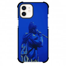 21 Savage Phone Case For iPhone Samsung Galaxy Pixel OnePlus Vivo Xiaomi Asus Sony Motorola Nokia - 21 Savage Side Portrait Performing On Blue Light Effect