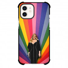 Adele Phone Case For iPhone Samsung Galaxy Pixel OnePlus Vivo Xiaomi Asus Sony Motorola Nokia - Adele Standing On Rainbow Background