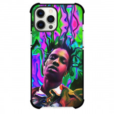 Asap Rocky Phone Case For iPhone And Samsung Galaxy - Asap Rocky Portrait On Liquid Abstract Background