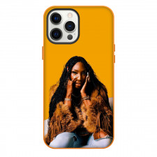 Aya Nakamura Phone Case For iPhone Samsung Galaxy Pixel OnePlus Vivo Xiaomi Asus Sony Motorola Nokia - Aya Nakamura Portrait Orange Background Billboard France Magazine Cover