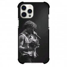 Benson Boone Phone Case For iPhone Samsung Galaxy Pixel OnePlus Vivo Xiaomi Asus Sony Motorola Nokia - Benson Boone Singing And Holding Flower Grayscale Poster