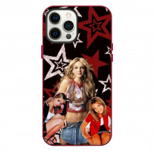 Britney Spears Phone Case For iPhone Samsung Galaxy Pixel OnePlus Vivo Xiaomi Asus Sony Motorola Nokia - Portrait Collage Star Pattern Background