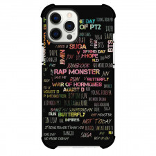 BTS Phone Case For iPhone Samsung Galaxy Pixel OnePlus Vivo Xiaomi Asus Sony Motorola Nokia - BTS Army Lyrics On Black Background