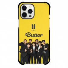 BTS Phone Case For iPhone Samsung Galaxy Pixel OnePlus Vivo Xiaomi Asus Sony Motorola Nokia - BTS Butter Yellow Background Group Minimal Poster