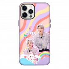 BTS SUGA Phone Case For iPhone Samsung Galaxy Pixel OnePlus Vivo Xiaomi Asus Sony Motorola Nokia - SUGA Cute Rainbow Cherry Collage Poster