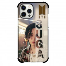 BTS SUGA Phone Case For iPhone Samsung Galaxy Pixel OnePlus Vivo Xiaomi Asus Sony Motorola Nokia - SUGA Vertical Text Split Face Design Poster