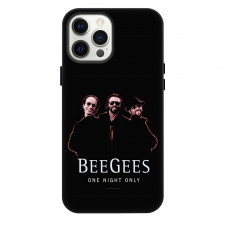 Bee Gees Phone Case For iPhone Samsung Galaxy Pixel OnePlus Vivo Xiaomi Asus Sony Motorola Nokia - One Night Only Poster In Black Background