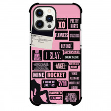 Beyonce Phone Case For iPhone Samsung Galaxy Pixel OnePlus Vivo Xiaomi Asus Sony Motorola Nokia - Beyonce Lyrics Collage Pink Background