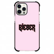 Justin Bieber Phone Case For iPhone And Samsung Galaxy - Justin Bieber Logo On Pink Background