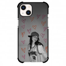 Billie Eilish Phone Case For iPhone Samsung Galaxy Pixel OnePlus Vivo Xiaomi Asus Sony Motorola Nokia - Billie Eilish Grayscale Photography On Heart Symbol Background