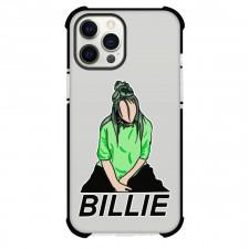 Billie Eilish Case For iPhone Samsung Galaxy Pixel OnePlus Vivo Xiaomi Asus Sony Motorola Nokia - Green Shirt Portrait Vector Art Sticker