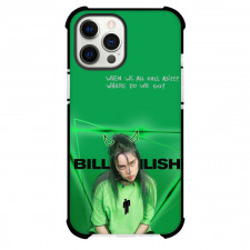 Billie Eilish Case For iPhone Samsung Galaxy Pixel OnePlus Vivo Xiaomi Asus Sony Motorola Nokia - Neon Horns Portrait On Green Background