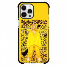 Billie Eilish Phone Case For iPhone Samsung Galaxy Pixel OnePlus Vivo Xiaomi Asus Sony Motorola Nokia - Billie Eilish Wear Yellow Outfit And Standing On Yellow Background