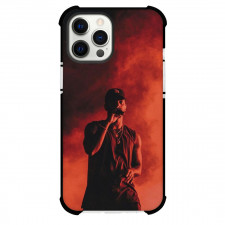 Bryson Tiller Phone Case For iPhone Samsung Galaxy Pixel OnePlus Vivo Xiaomi Asus Sony Motorola Nokia - Bryson Tiller Perform On Dark Red Smoky Background