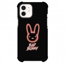 Bad Bunny Phone Case For iPhone Samsung Galaxy Pixel OnePlus Vivo Xiaomi Asus Sony Motorola Nokia - Bad Bunny Neon Effect Logo On Black Background