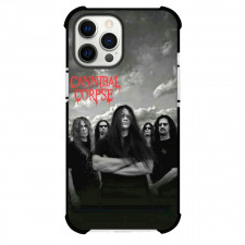 Cannibal Corpse Phone Case For iPhone Samsung Galaxy Pixel OnePlus Vivo Xiaomi Asus Sony Motorola Nokia - Cannibal Corpse Group Portrait Greyscale Red Logo