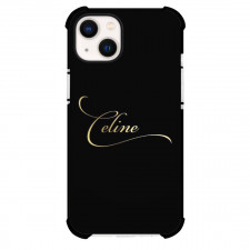 Celine Dion Phone Case For iPhone Samsung Galaxy Pixel OnePlus Vivo Xiaomi Asus Sony Motorola Nokia - Celine Dion Golden Logo On Black Background