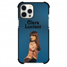 Clara Luciani Phone Case For iPhone Samsung Galaxy Pixel OnePlus Vivo Xiaomi Asus Sony Motorola Nokia - Clara Luciani Side Portrait Blue Background
