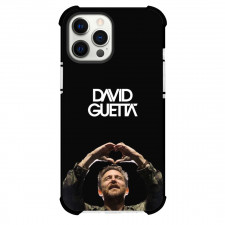 David Guetta Phone Case For iPhone Samsung Galaxy Pixel OnePlus Vivo Xiaomi Asus Sony Motorola Nokia - David Guetta Showing Heart Hand Sign On Black Background