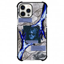 Djo Phone Case For iPhone Samsung Galaxy Pixel OnePlus Vivo Xiaomi Asus Sony Motorola Nokia - Djo Blue Effect Portrait On Grayscale Graphic Art Poster