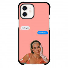 Dua Lipa Phone Case For iPhone Samsung Galaxy Pixel OnePlus Vivo Xiaomi Asus Sony Motorola Nokia - Dua Lipa I Hate You I Dont Care Pink Background Poster