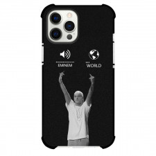 Eminem Phone Case For iPhone Samsung Galaxy Pixel OnePlus Vivo Xiaomi Asus Sony Motorola Nokia - Eminem Showing Middle Finger Grayscale Poster