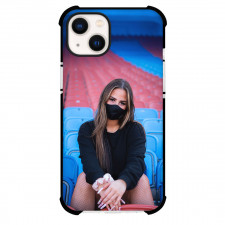 Felicia Eriksson Phone Case For iPhone Samsung Galaxy Pixel OnePlus Vivo Xiaomi Asus Sony Motorola Nokia - Felicia Eriksson In Black Outfit Sitting On Stadium Chair Poster