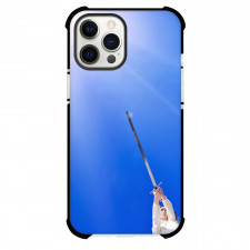 Geese Emily Green Phone Case For iPhone Samsung Galaxy Pixel OnePlus Vivo Xiaomi Asus Sony Motorola Nokia - Emily Green Holding a Sword On The Blue Sky Background