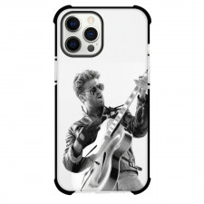 George Michael Phone Case For iPhone Samsung Galaxy Pixel OnePlus Vivo Xiaomi Asus Sony Motorola Nokia - George Michael Playing Guitar Greyscale