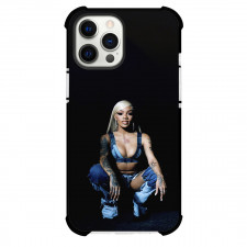 GloRilla Phone Case For iPhone Samsung Galaxy Pixel OnePlus Vivo Xiaomi Asus Sony Motorola Nokia - GloRilla Sitting On Black Background Poster